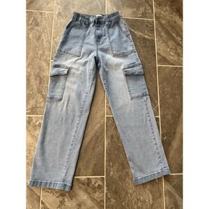 Gogo Jeans Skater Cargo Pocket Relaxed Jeans With Stretch Women's Size XXS 3/26